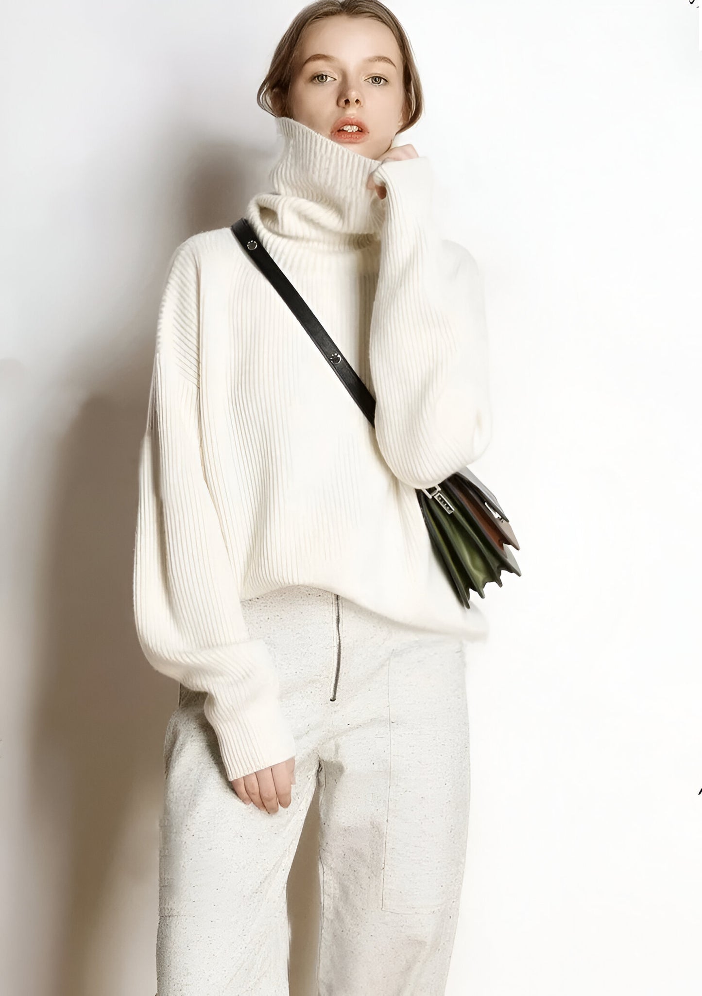 Dalizza™ Simple Knit Turtleneck Sweater