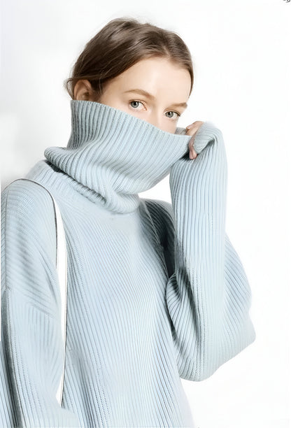 Dalizza™ Simple Knit Turtleneck Sweater