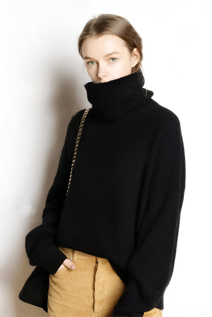 Dalizza™ Simple Knit Turtleneck Sweater