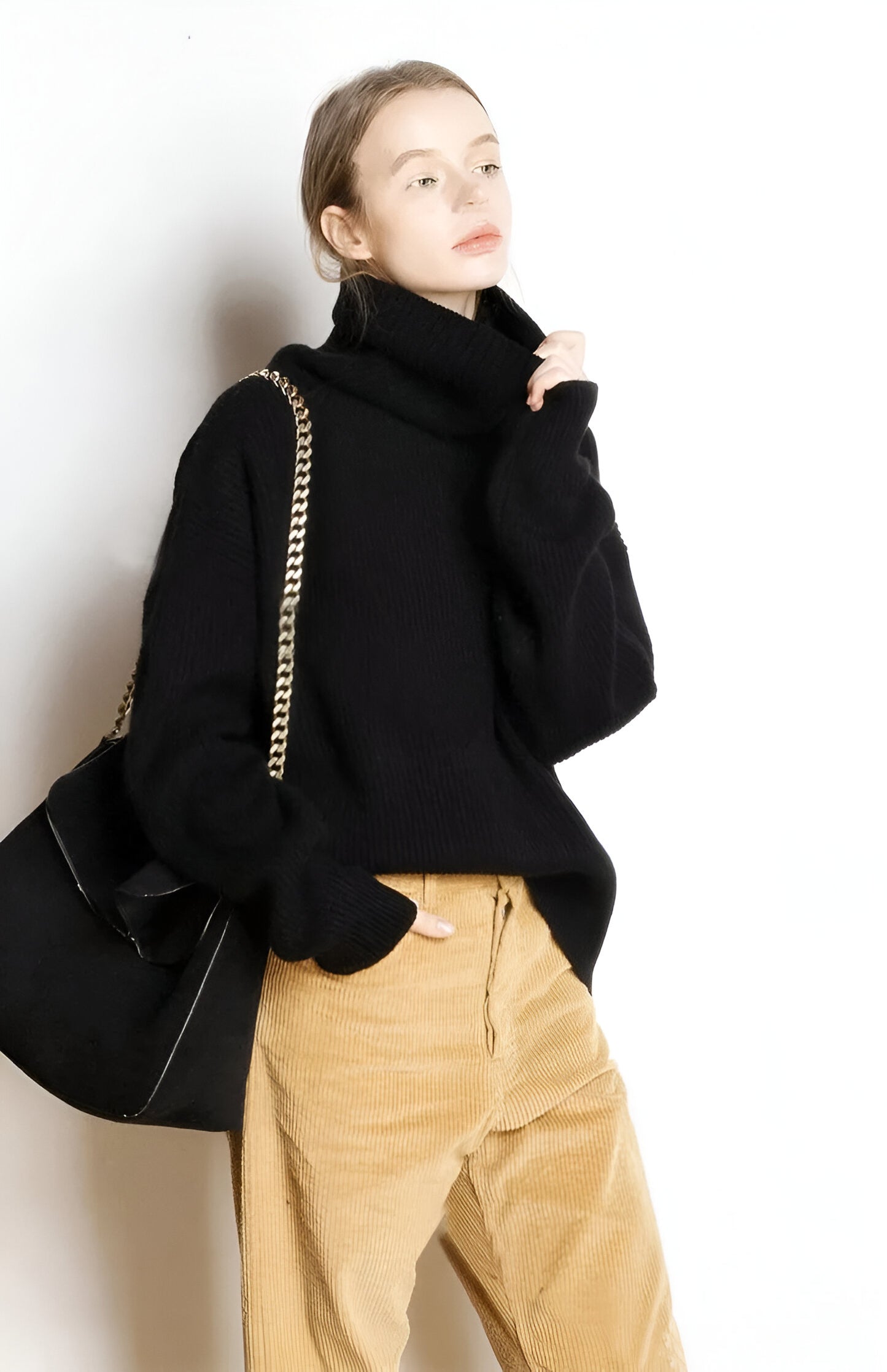 Dalizza™ Simple Knit Turtleneck Sweater