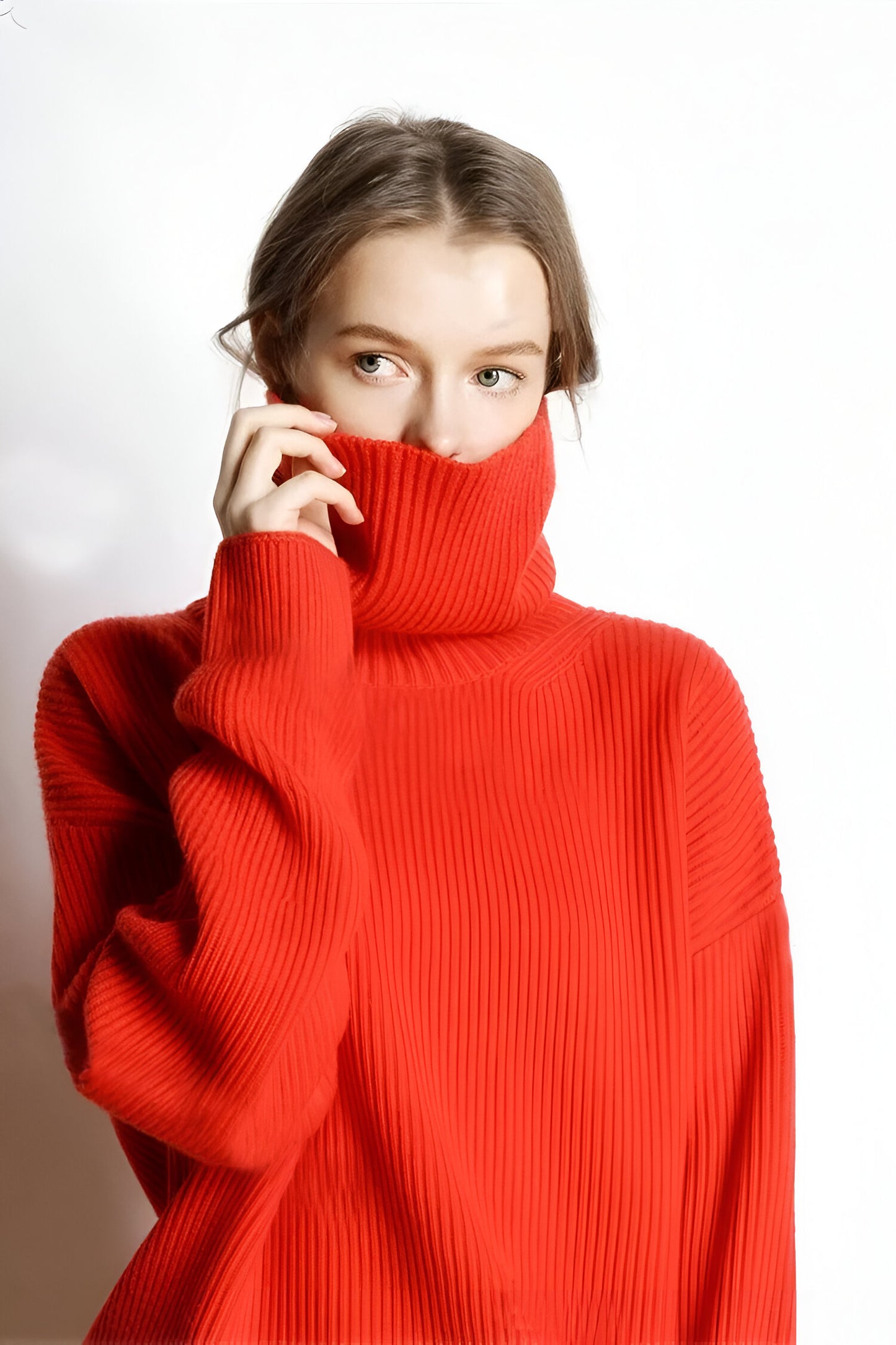 Dalizza™ Simple Knit Turtleneck Sweater