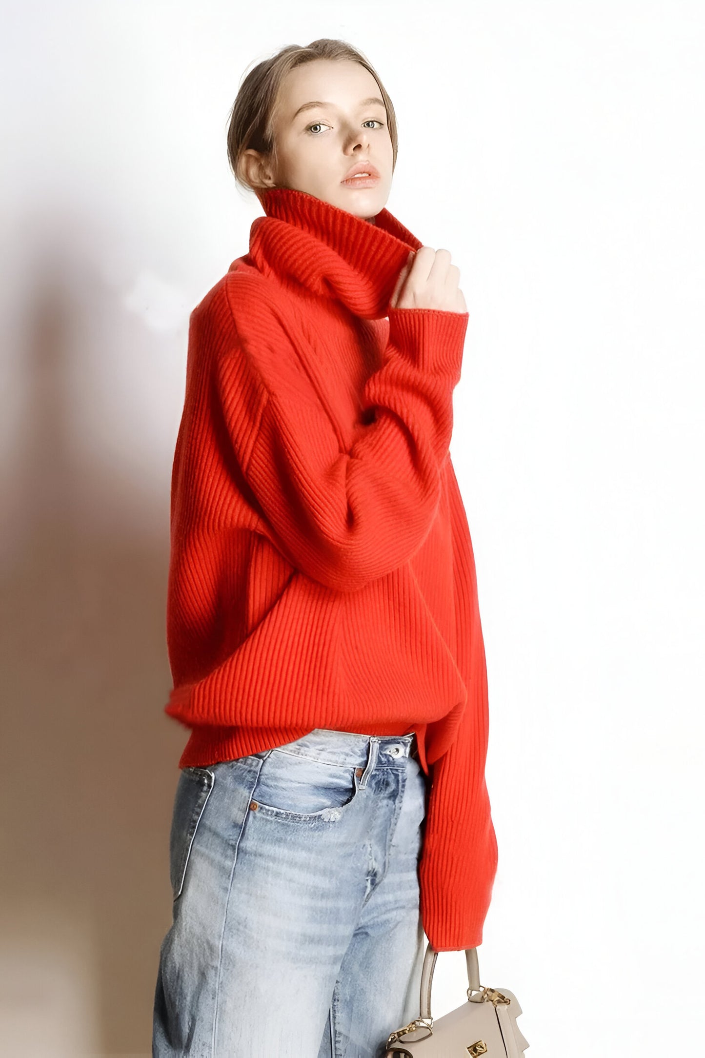 Dalizza™ Simple Knit Turtleneck Sweater