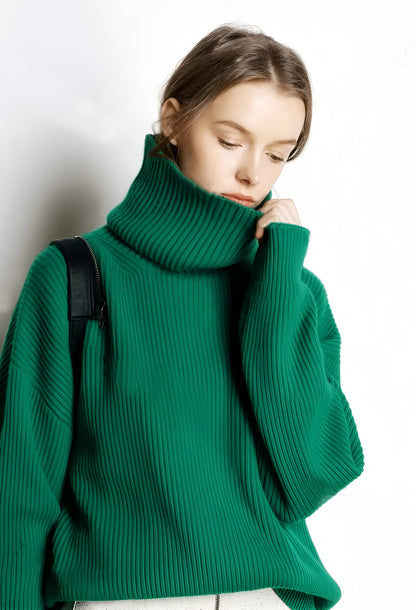 Dalizza™ Simple Knit Turtleneck Sweater