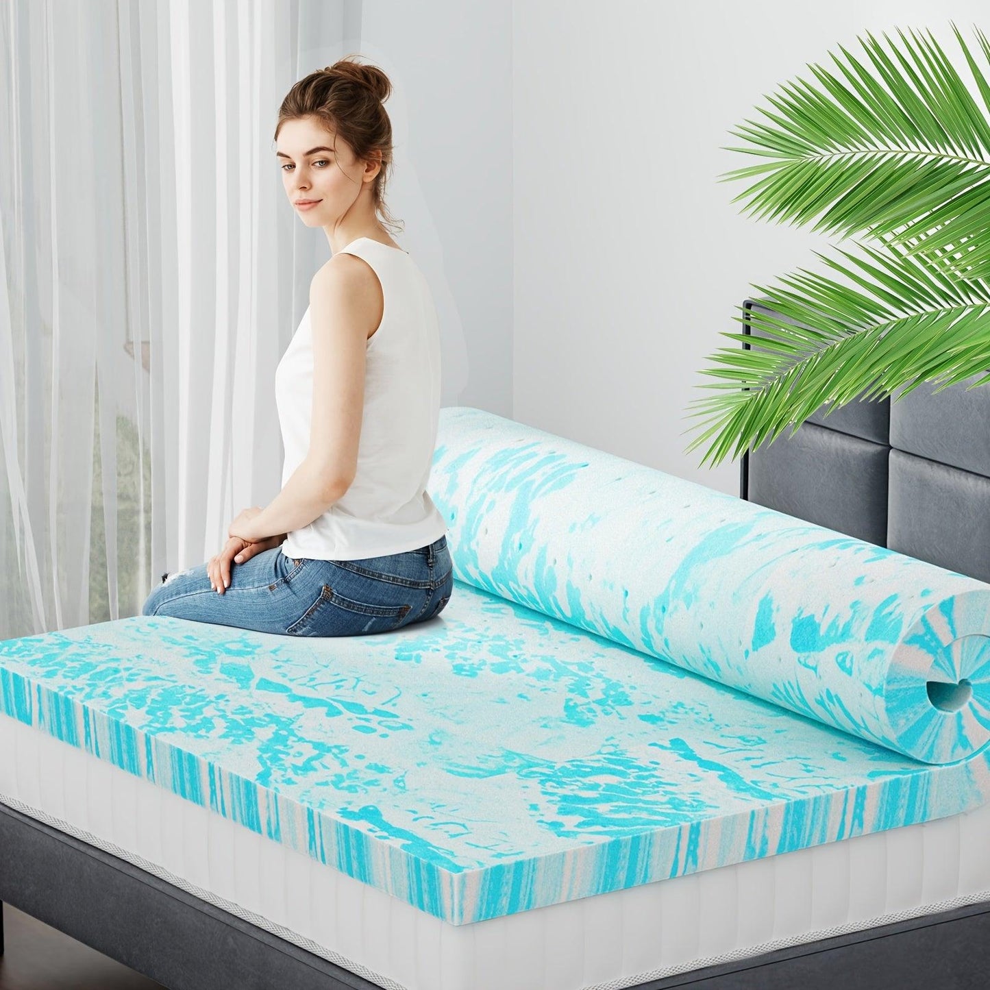 Cooling Gel Infused Memory Foam Bed Toppers