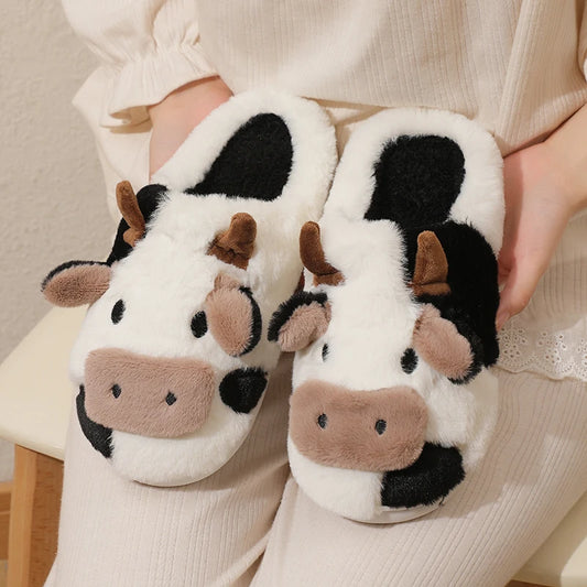 Dalizza™ Cute Cow Plush Slippers