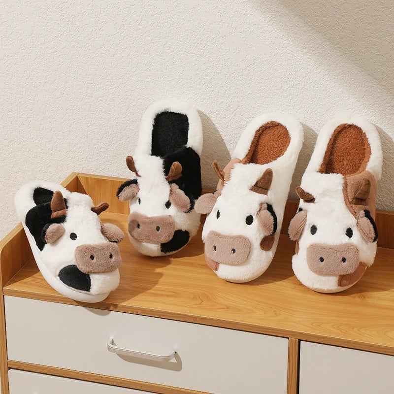 Dalizza™ Cute Cow Plush Slippers