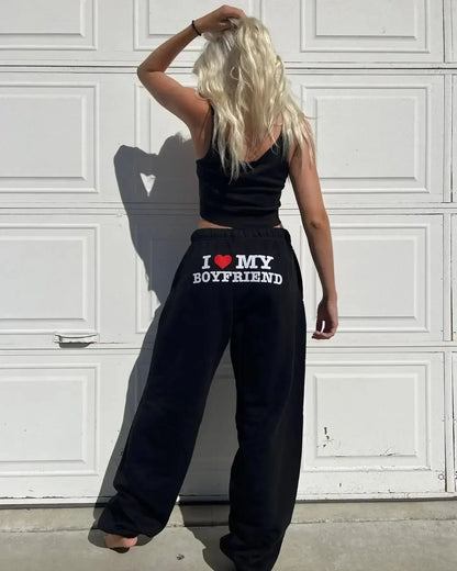 Dalizza™  I Love My Boyfriend Sweatpants