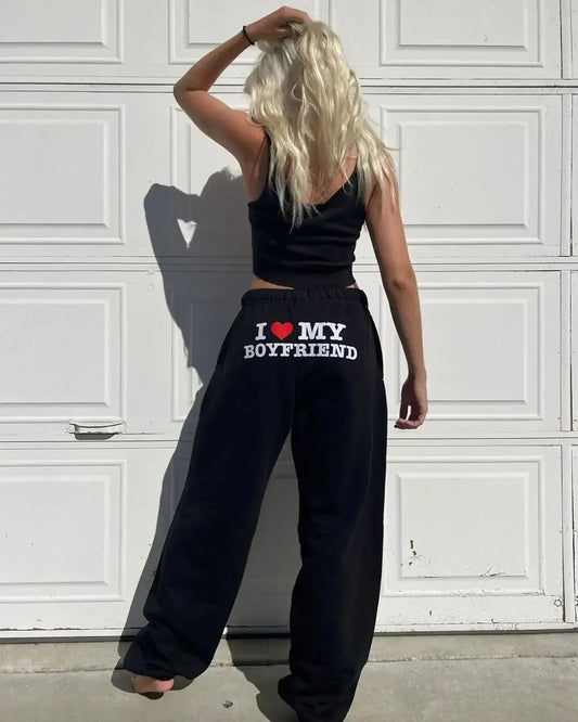 Dalizza™  I Love My Boyfriend Sweatpants