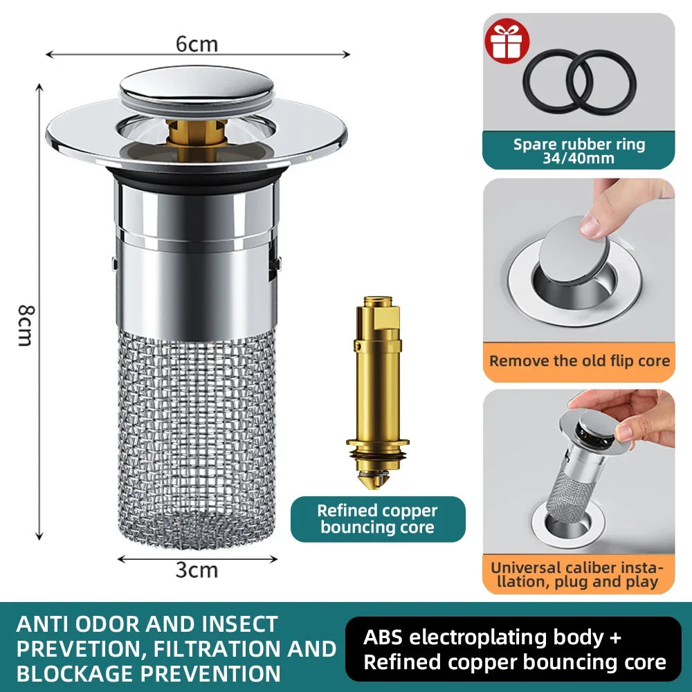 Stainless Steel Floor Drain Filter by DOZALA™