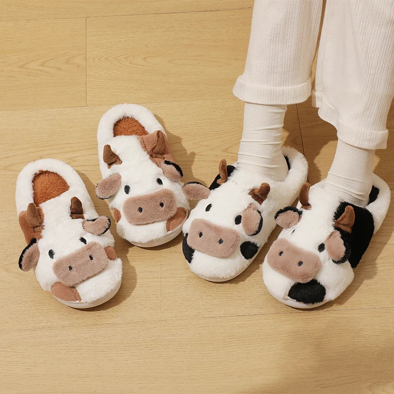 Dalizza™ Cute Cow Plush Slippers