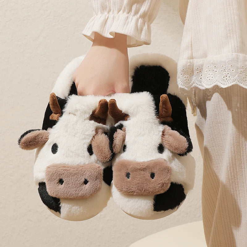 Dalizza™ Cute Cow Plush Slippers