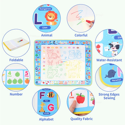 Aqua Painting Drawing Mat Mess Free Learning Toy Mat