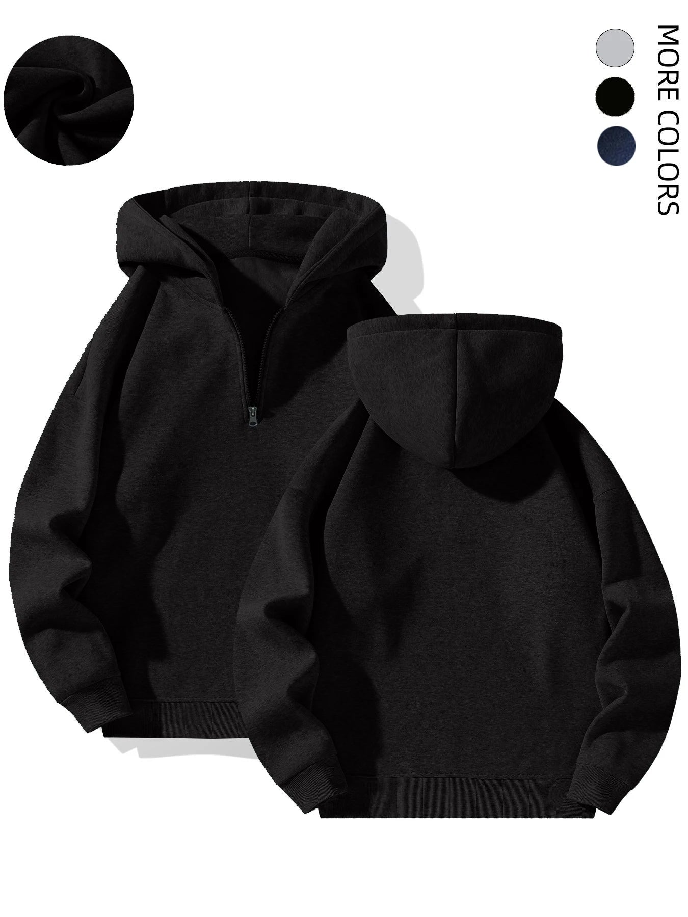 Dalizza™ Half Zip Up Thermal Lined Hoodie