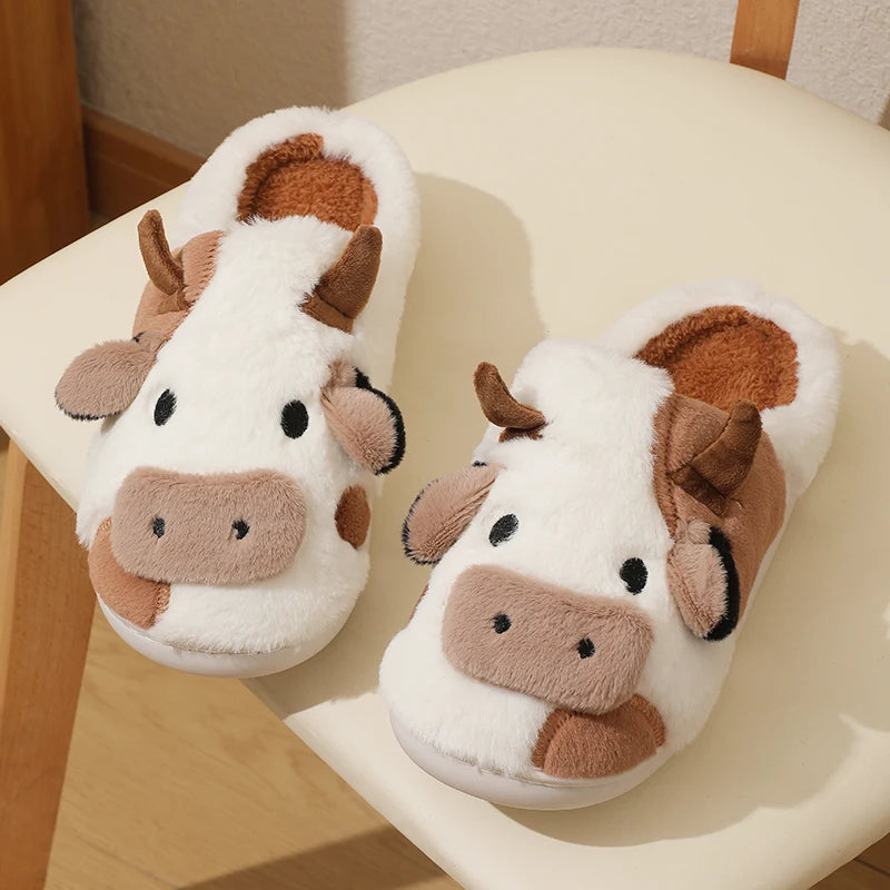 Dalizza™ Cute Cow Plush Slippers