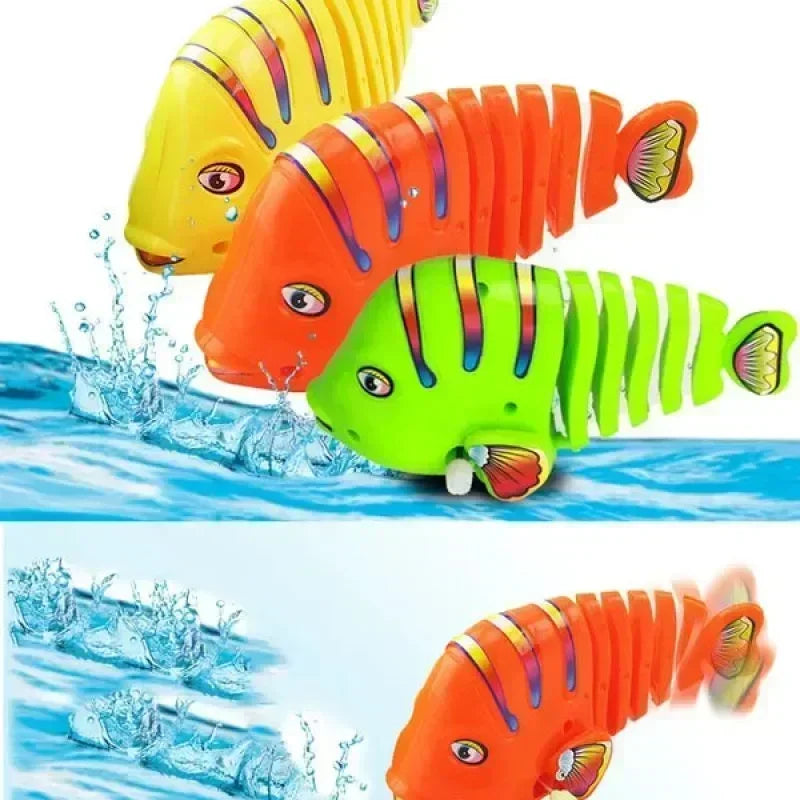 🐟Plastic Wind-Up Wiggle Fish Toys