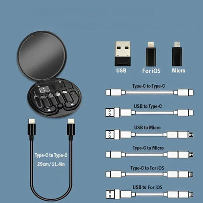 Multifunctional USB Type C Data Cable Set